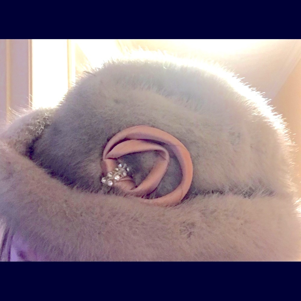 Vintage Grey mink lovely satin inside,original tag
